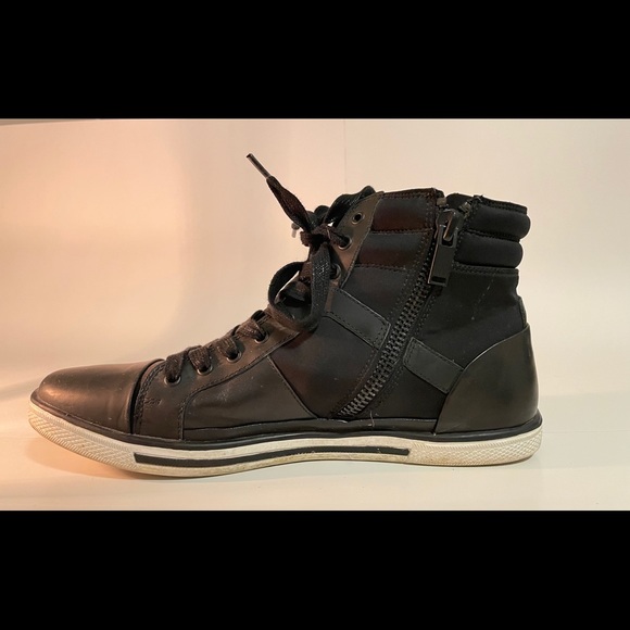 Kenneth Cole black leather high tops size 10.5 - Picture 2 of 5